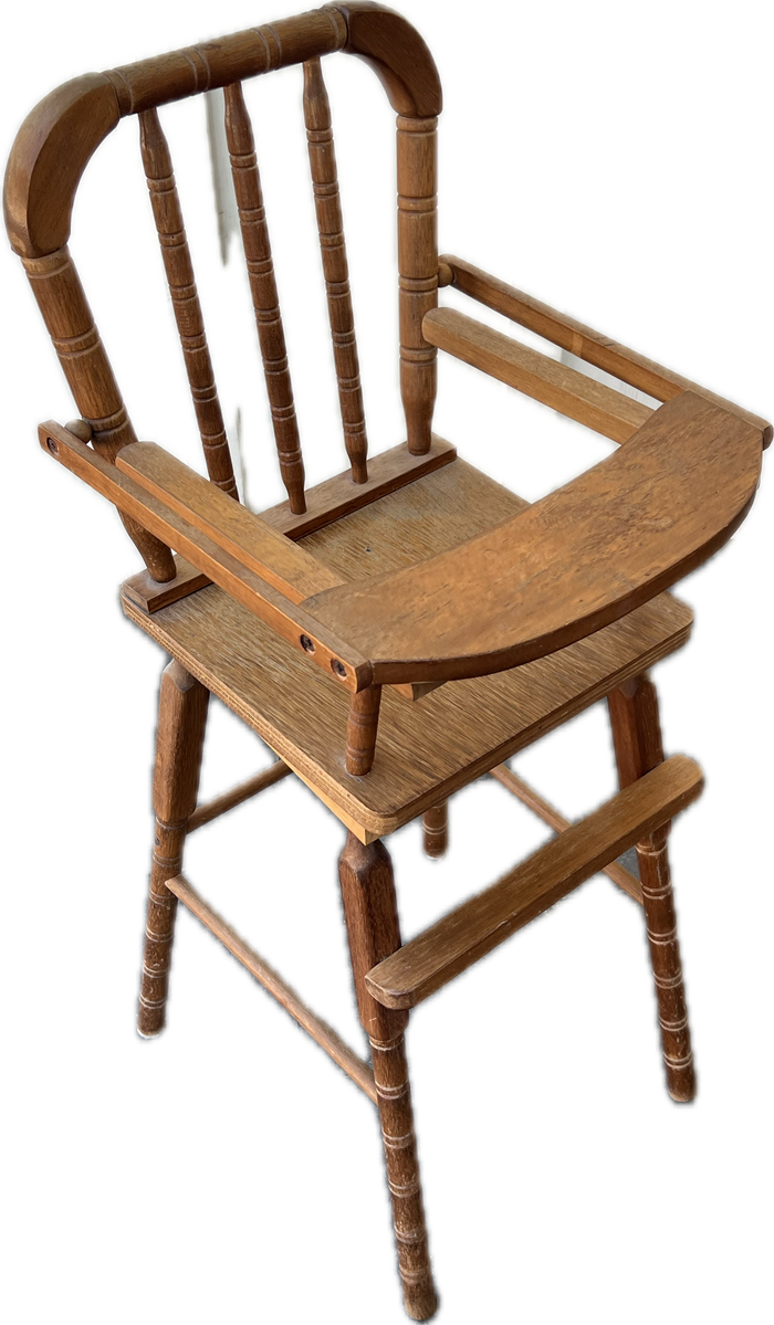 Vintage Doll Spindle Highchair