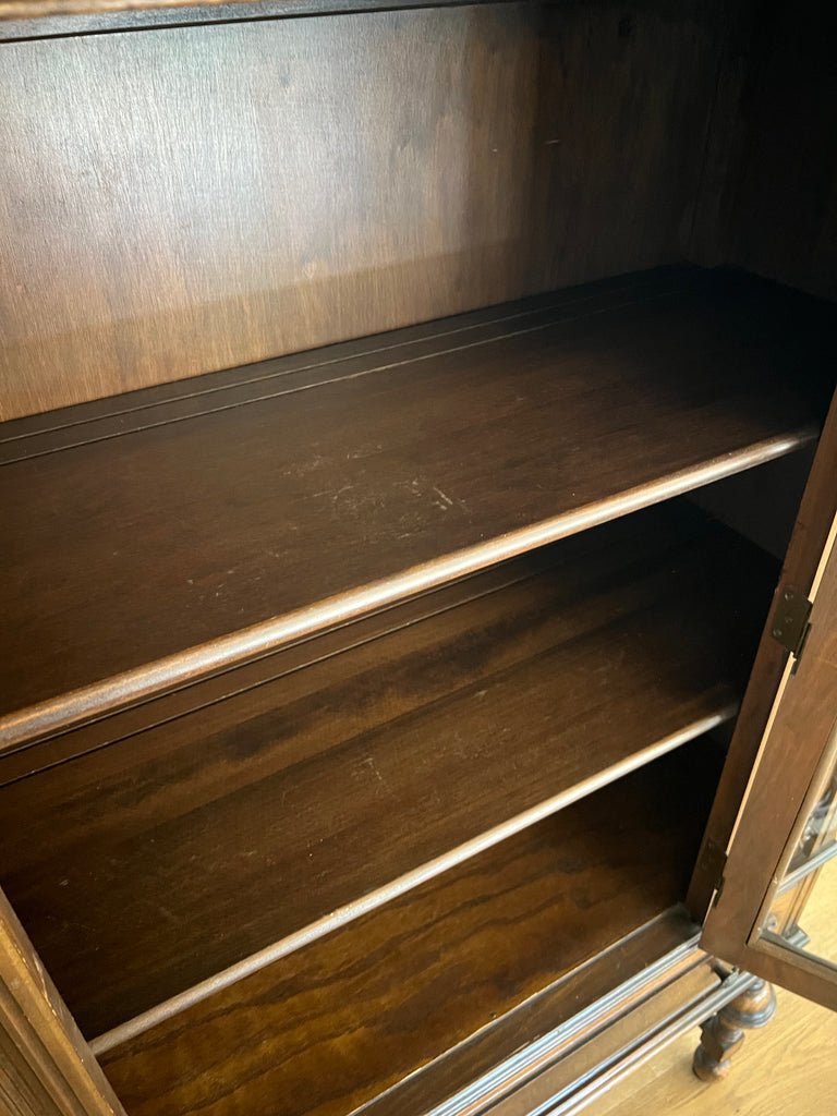 Antique Curio Display Armoire Cabinet
