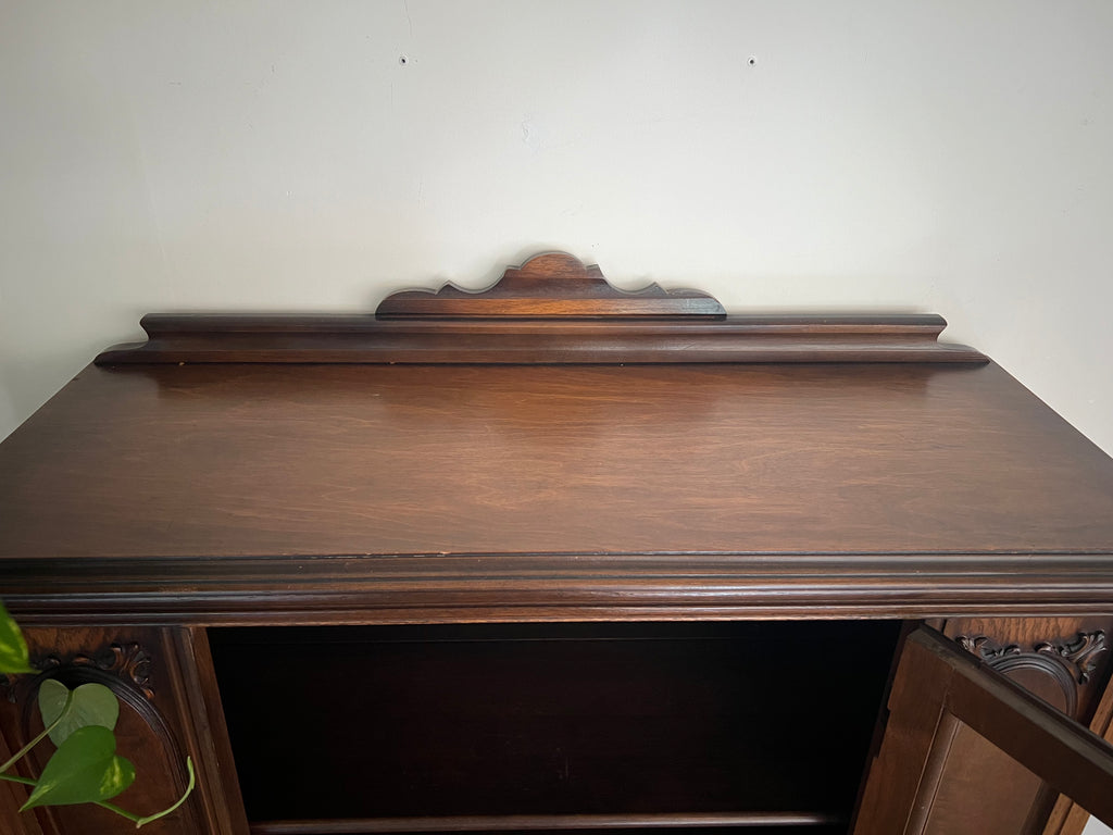 Antique Curio Display Armoire Cabinet