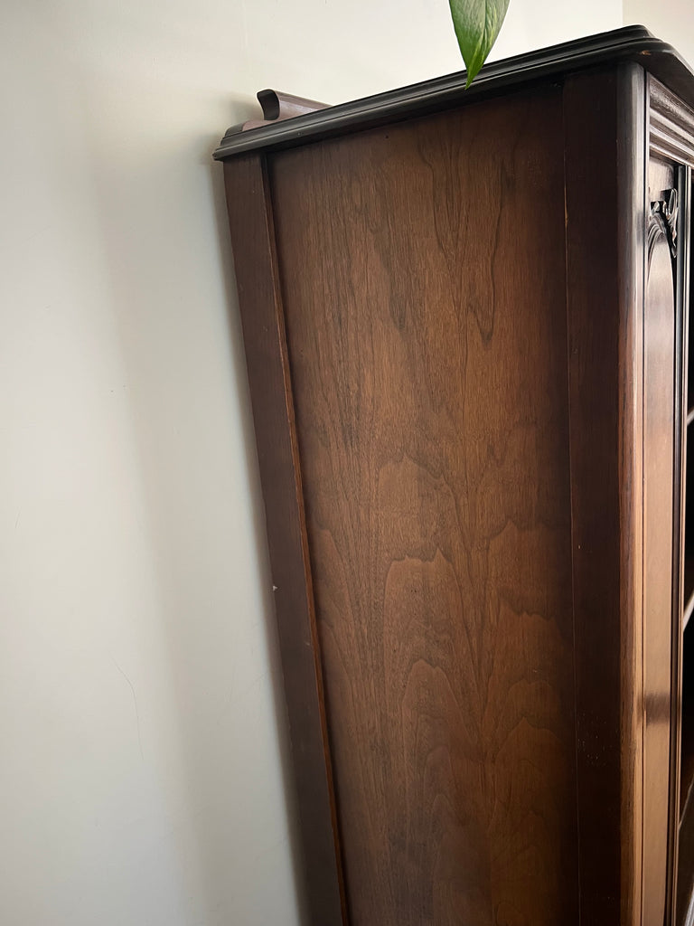 Antique Curio Display Armoire Cabinet