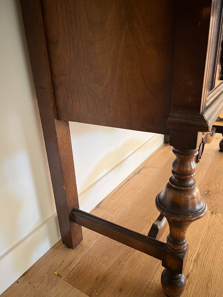 Antique Curio Display Armoire Cabinet