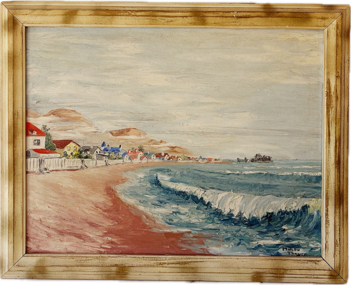 Framed Original Painting Malibu Seascape