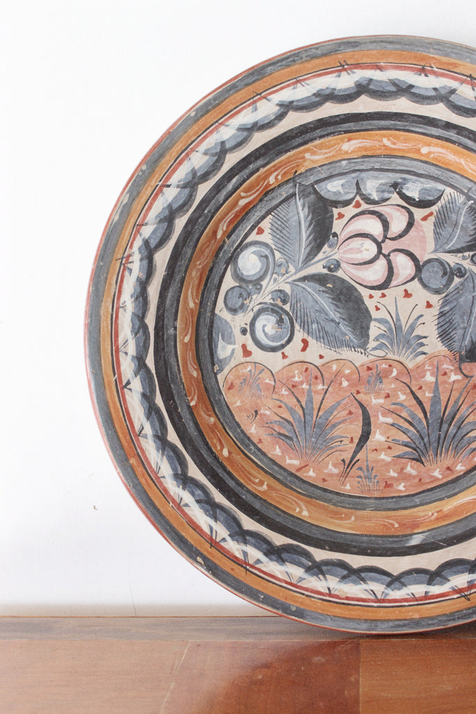 Hand-painted ceramic pottery dish