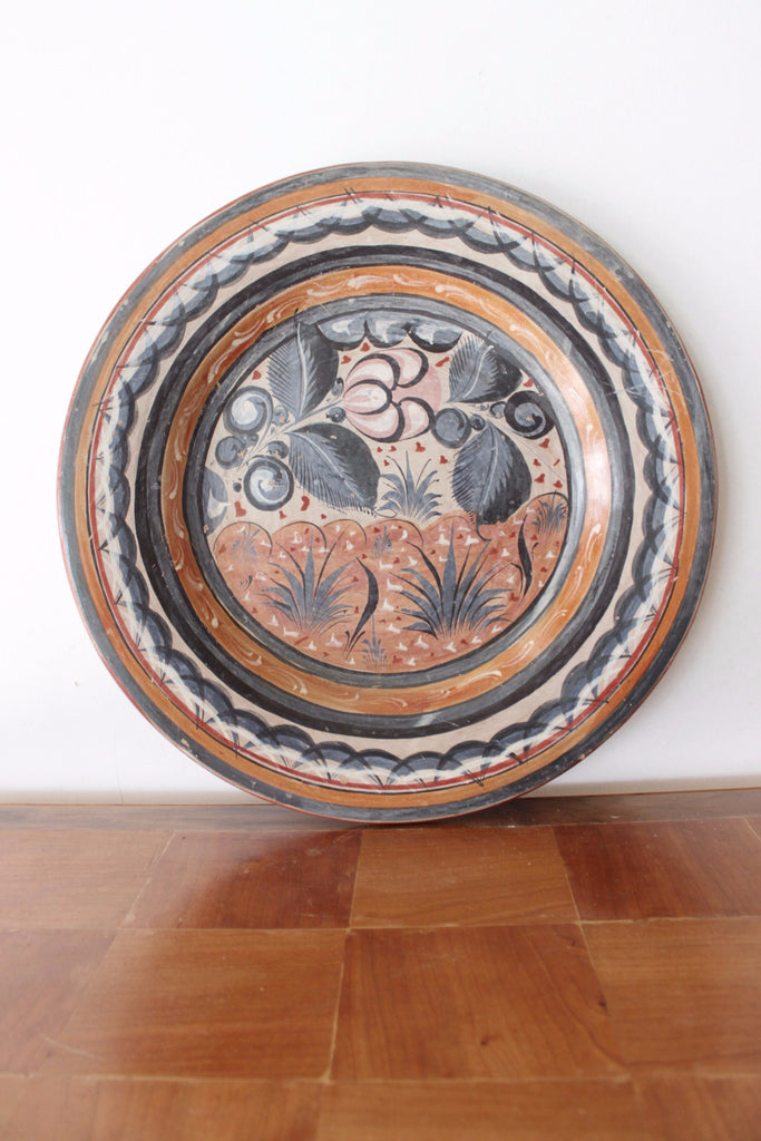 Hand-painted ceramic pottery dish