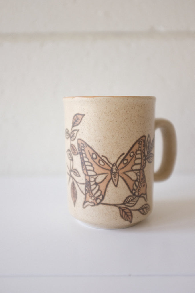 Stoneware Butterfly Mug