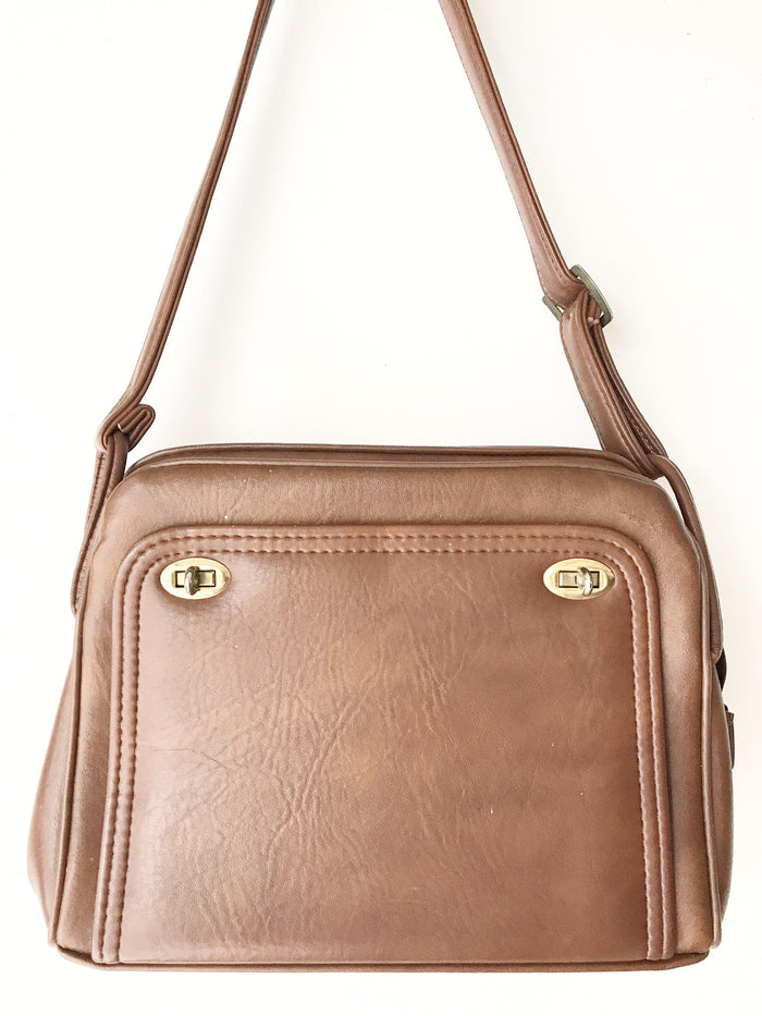 Vintage brown satchel bag