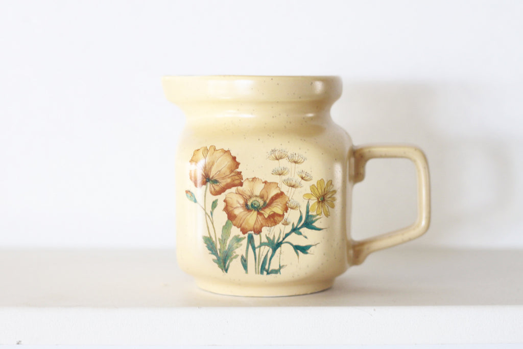 Vintage floral creamer mug